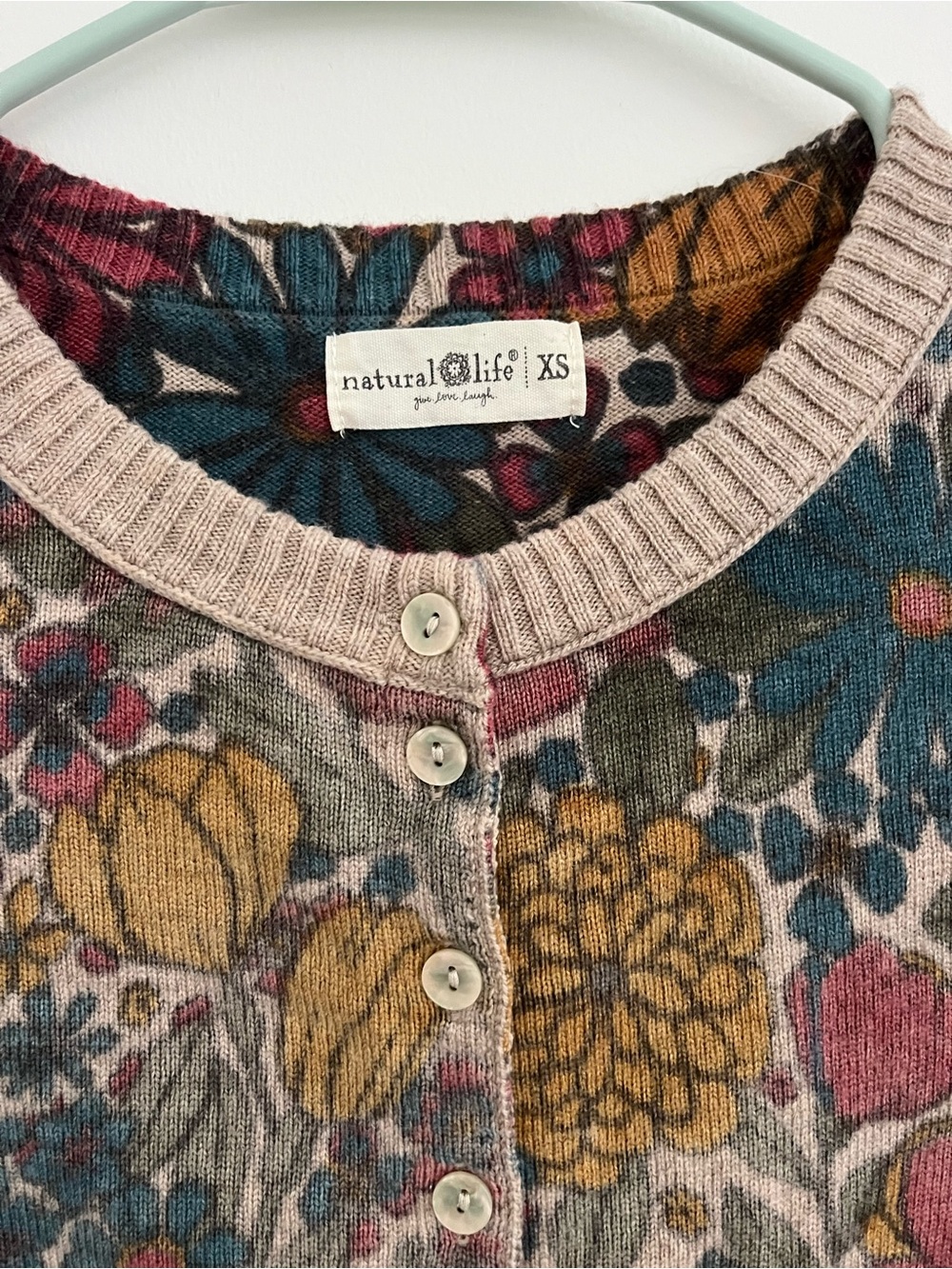 Natural Life Floral Cardigan size XS - Picture 3 of 5
